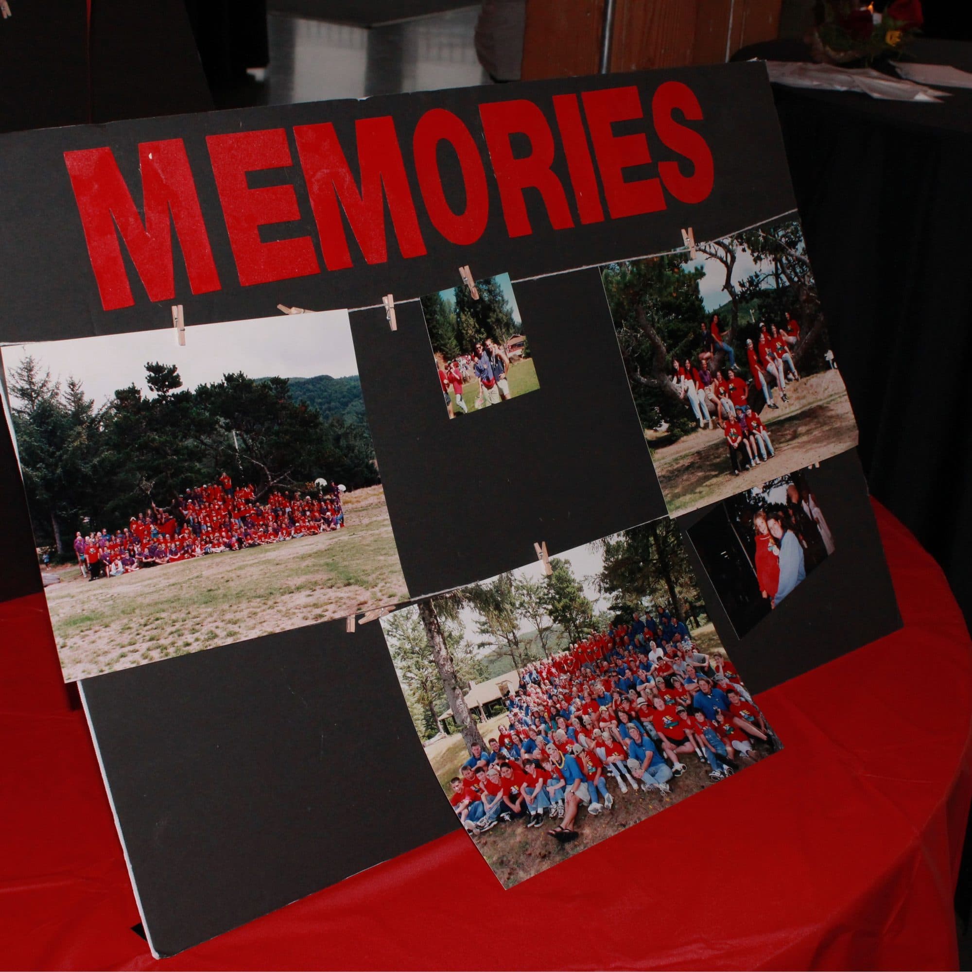 posterbord met het woord herinneringen